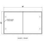 GALAXY CABINET LED MIRROR 48X28 30K