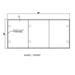GALAXY CABINET LED MIRROR 60X28 30K