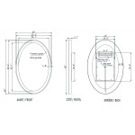 GALAXY OVAL LED MIRROR 24X36 60K