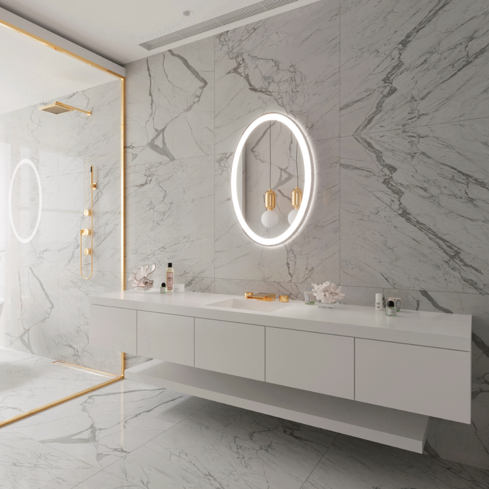 GALAXY OVAL LED MIRROR 24X36 60K