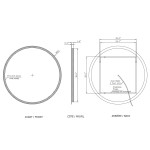 GALAXY ROUND LED MIRROR 40X40 60K
