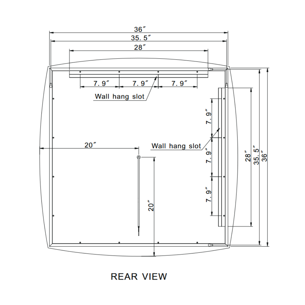 HALO LED MIRROR 40X40 30K