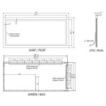 HARMONY LED MIRROR 70X32 60K