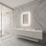 FROSTED HARMONY BACKLIT LED MIRROR 24X36 60K