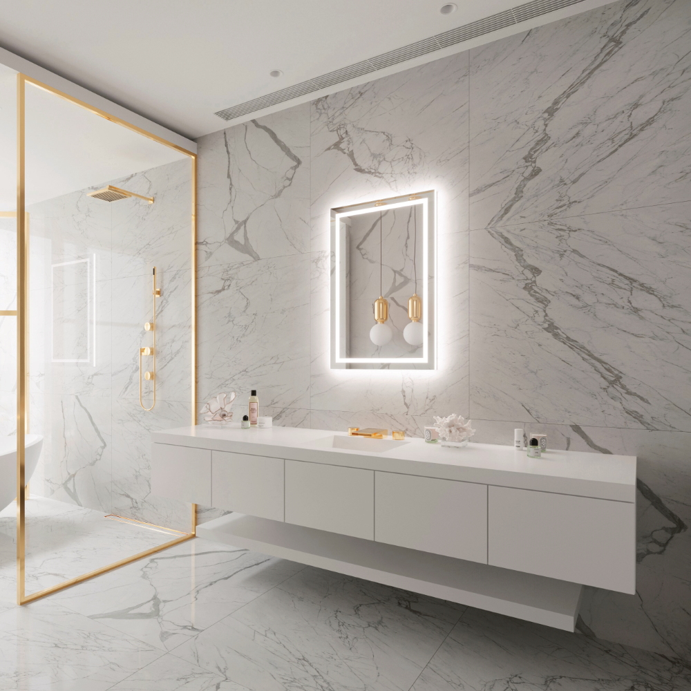 FROSTED HARMONY BACKLIT LED MIRROR 24X36 60K
