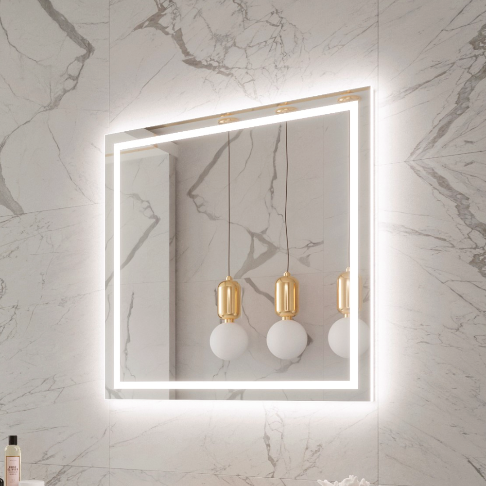 FROSTED HARMONY BACKLIT LED MIRROR 36X36 60K