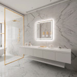 FROSTED HARMONY BACKLIT LED MIRROR 36X36 60K