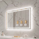 FROSTED HARMONY BACKLIT LED MIRROR 48X35 30K