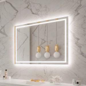 FROSTED HARMONY BACKLIT LED MIRROR 48X35 30K