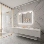 FROSTED HARMONY BACKLIT LED MIRROR 48X35 30K
