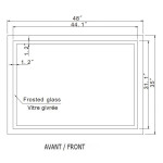 FROSTED HARMONY BACKLIT LED MIRROR 48X35 60K