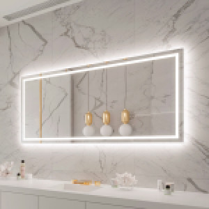 FROSTED HARMONY BACKLIT LED MIRROR 70X32 30K