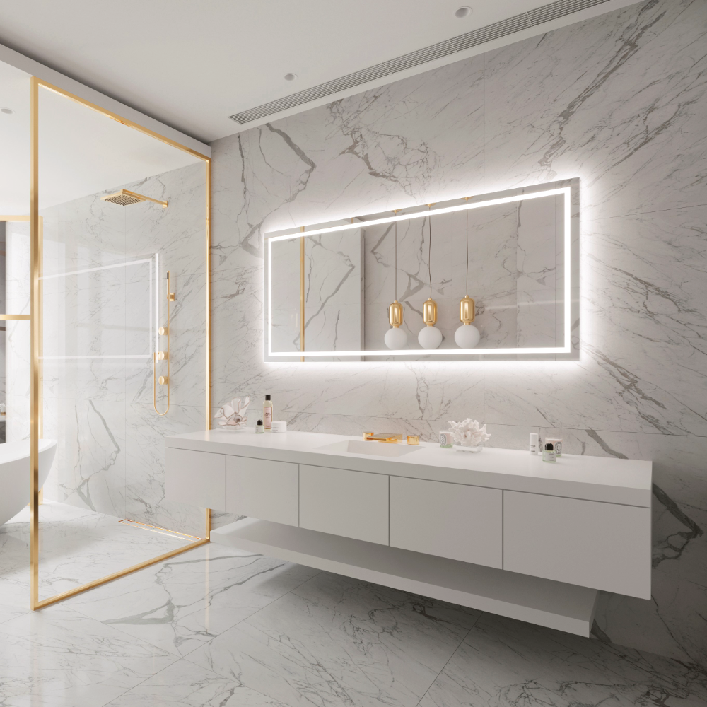 FROSTED HARMONY BACKLIT LED MIRROR 70X32 30K