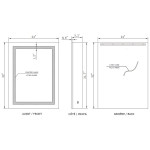 HARMONY CABINET LED MIRROR 24X32 60K