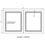 HARMONY CABINET LED MIRROR 48X28 30K