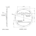 HARMONY ROUND LED MIRROR 36X36 60K
