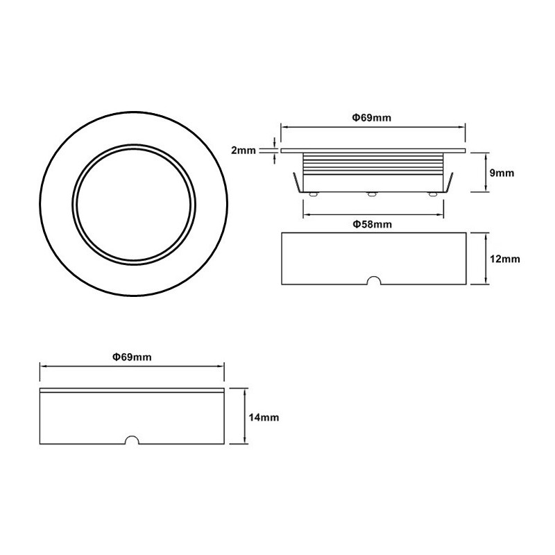 LED PUCK #150R 24V RGBW 40K