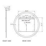 ORIGINAL ROUND BACKLIT LED MIRROR 32X32 60K