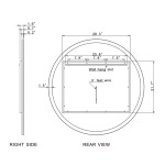ORIGINAL ROUND BACKLIT LED MIRROR 40X40 60K