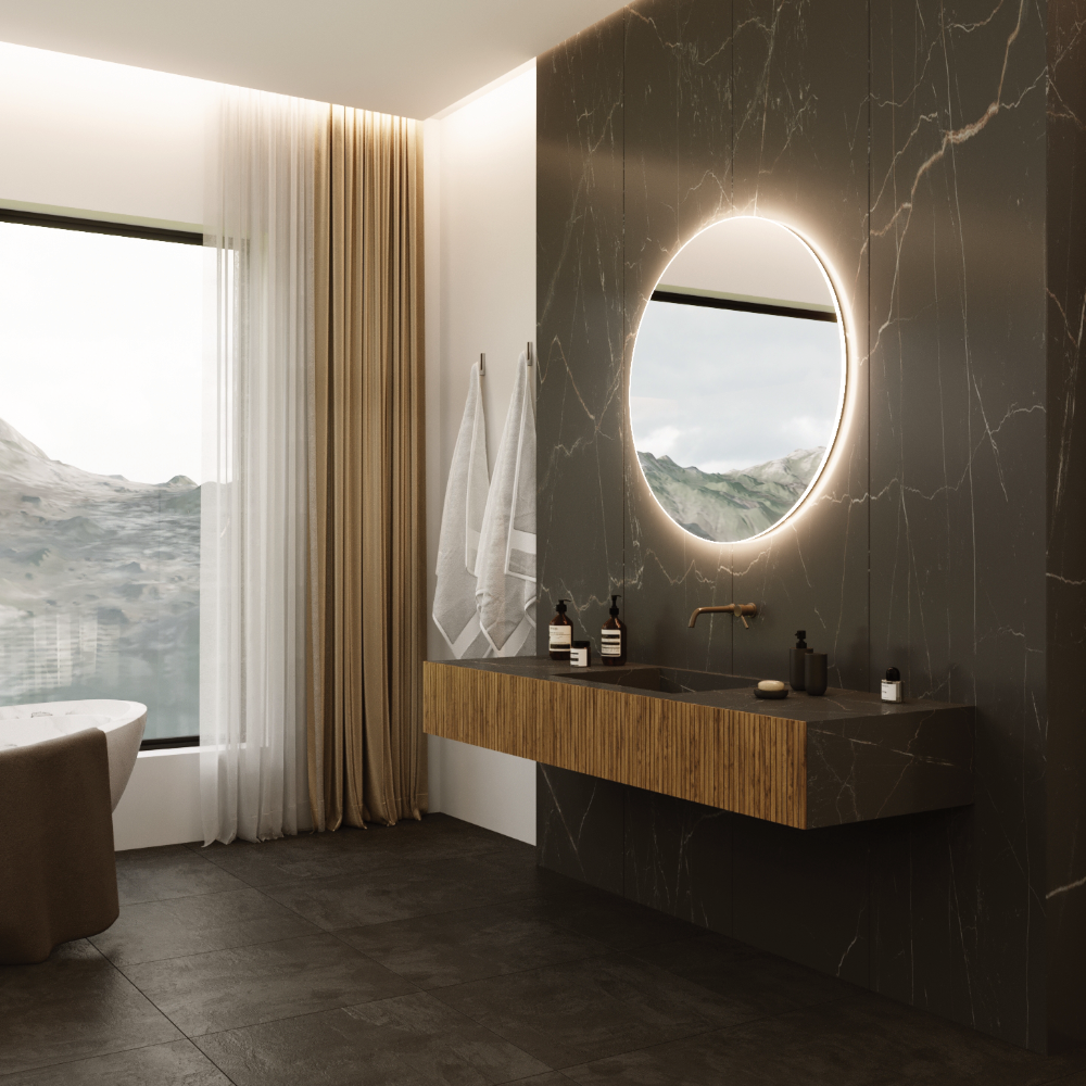 ORIGINAL ROUND BACKLIT LED MIRROR 48X48 60K