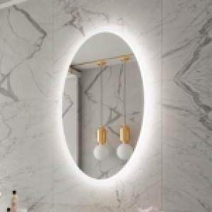 FROSTED OVAL BACKLIT LED MIRROR 30X48 60K