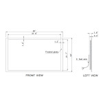 FROSTED RECTANGLE BACKLIT LED MIRROR 40X24 30K