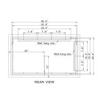 FROSTED RECTANGLE BACKLIT LED MIRROR 40X24 30K