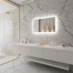 FROSTED RECTANGLE BACKLIT LED MIRROR 40X24 30K