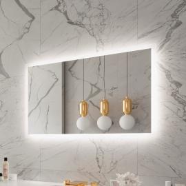 FROSTED RECTANGLE BACKLIT LED MIRROR 48X28 30K