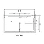 FROSTED RECTANGLE BACKLIT LED MIRROR 48X28 60K