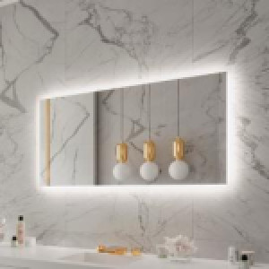 FROSTED RECTANGLE BACKLIT LED MIRROR 55X28 60K