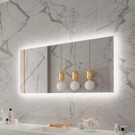 FROSTED RECTANGLE BACKLIT LED MIRROR 55X28 60K