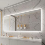 FROSTED RECTANGLE BACKLIT LED MIRROR 100X45 60K