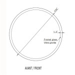 FROSTED ROUND BACKLIT LED MIRROR 32X32 60K