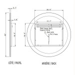 FROSTED ROUND BACKLIT LED MIRROR 32X32 60K