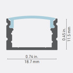 ALUMINUM PROFILE #12 BLACK