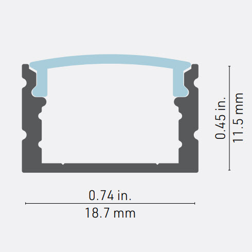 ALUMINUM PROFILE #12 BLACK