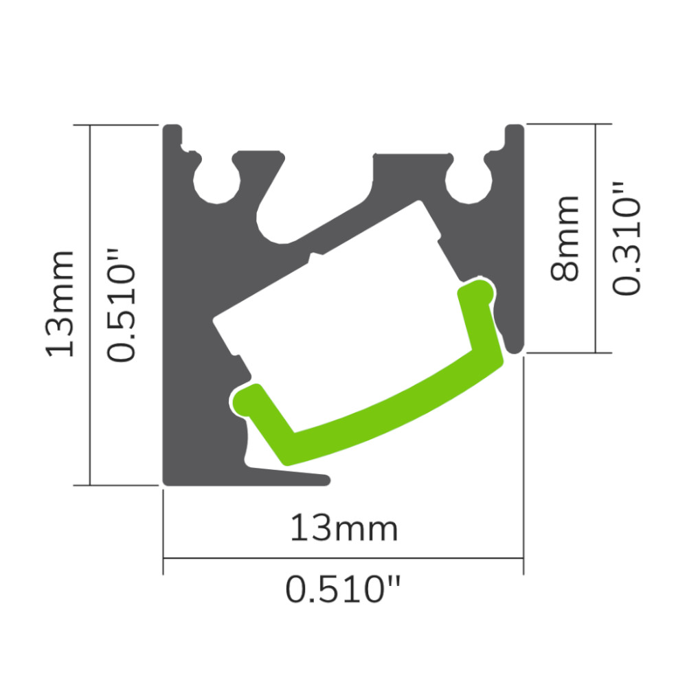 ALUMINIUM PROFILE #42 BLACK