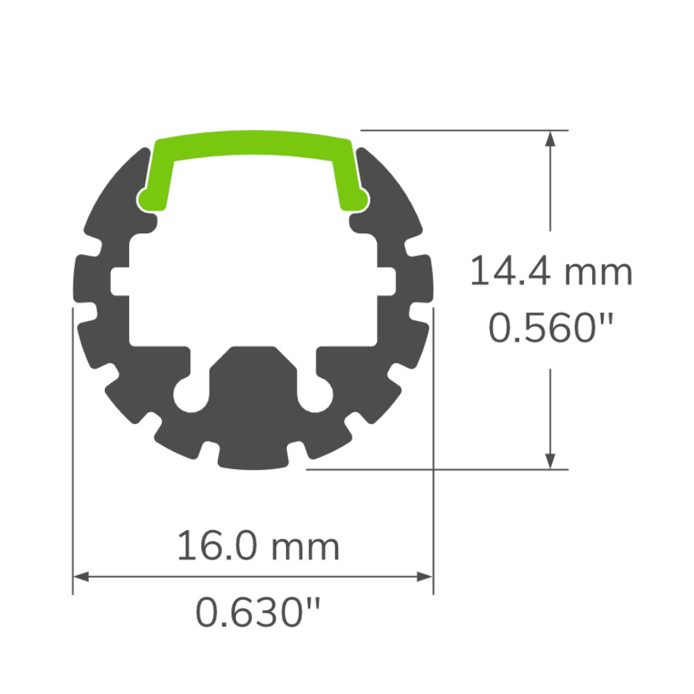 ALUMINIUM PROFILE #45 BLACK