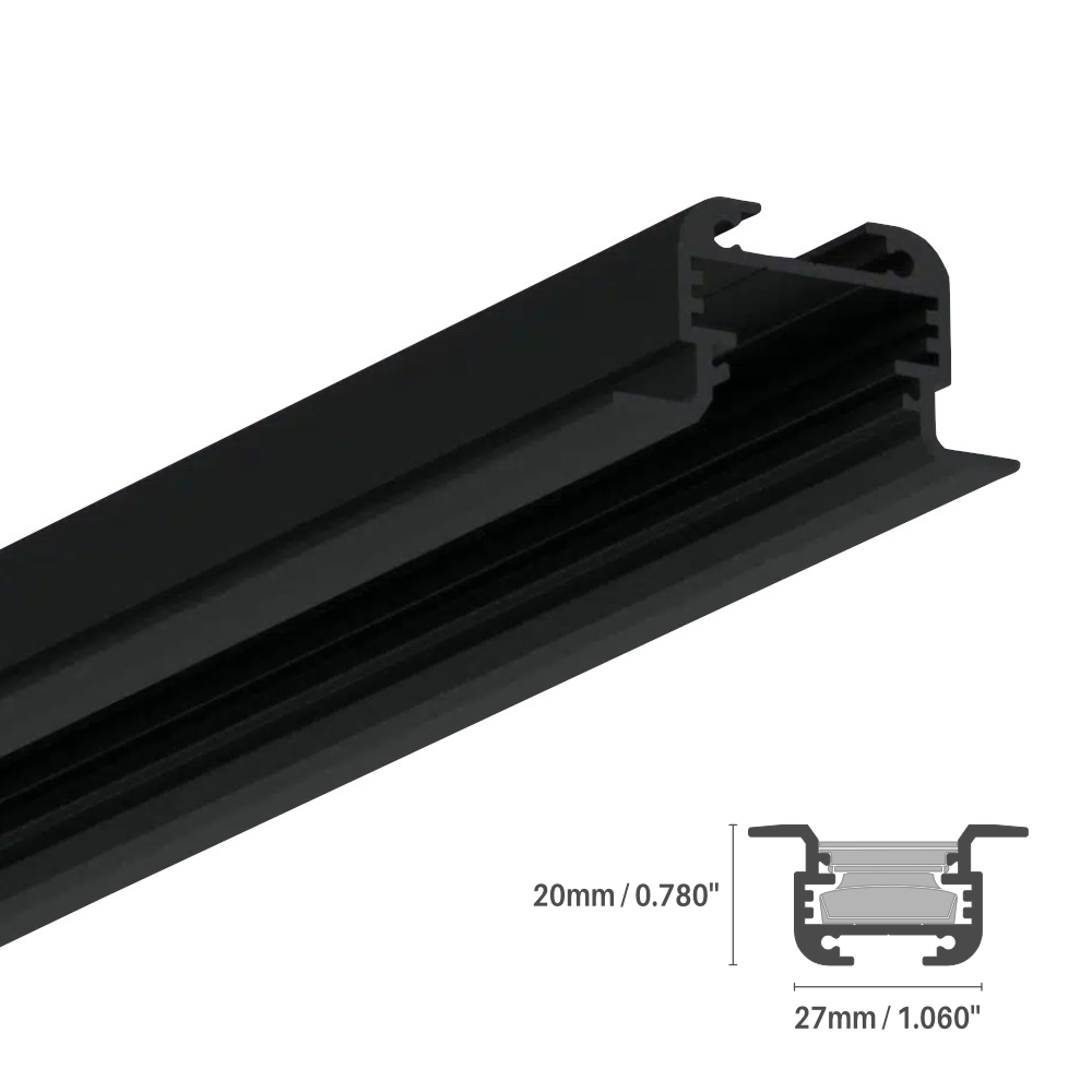 ALUMINUM PROFILE #49 BLACK