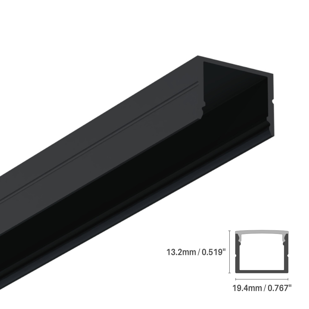ALUMINUM PROFILE #85 BLACK