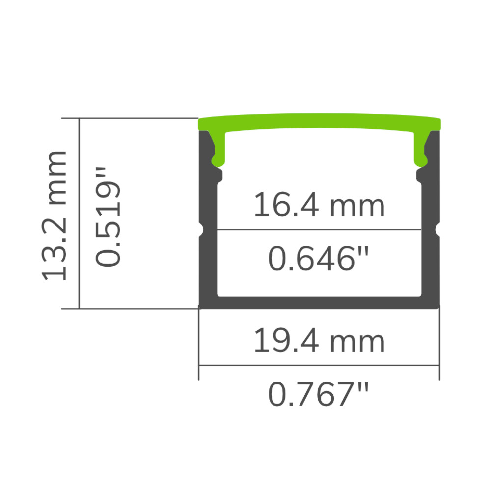 ALUMINUM PROFILE #85 BLACK