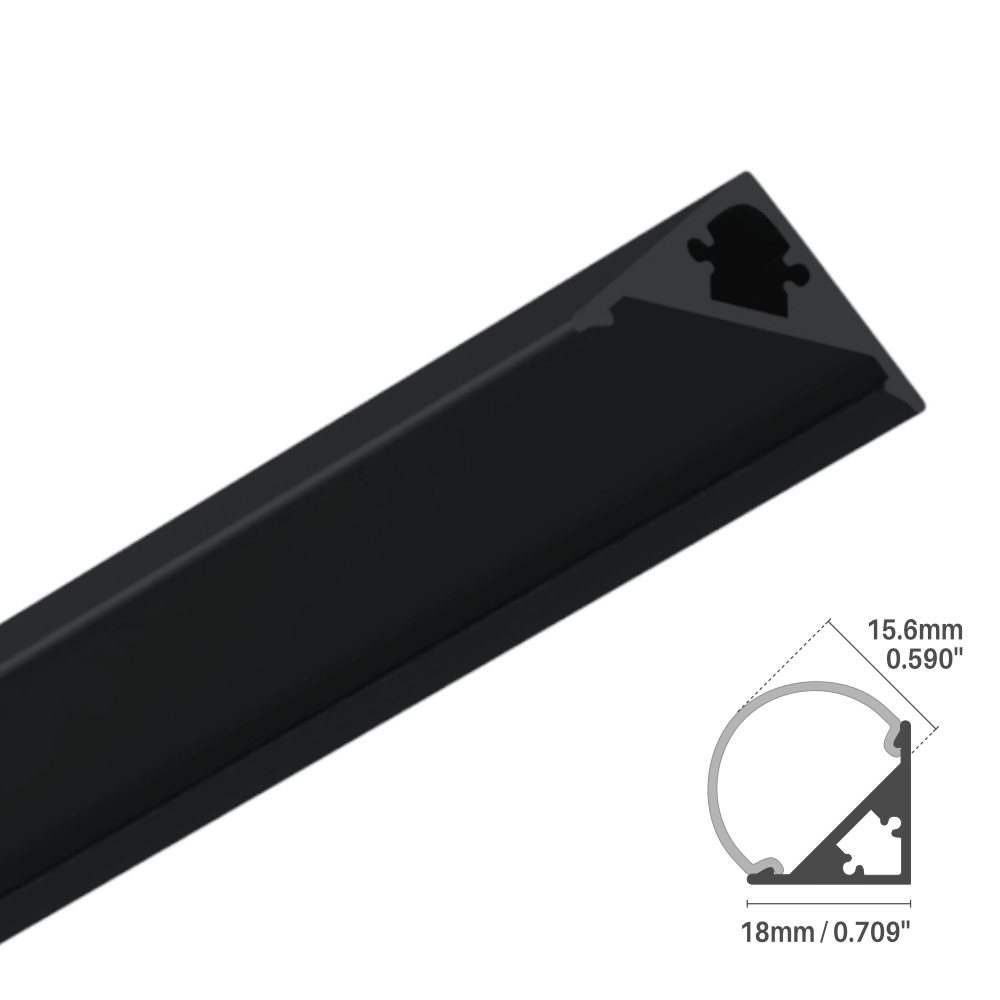 ALUMINUM PROFILE #90 BLACK