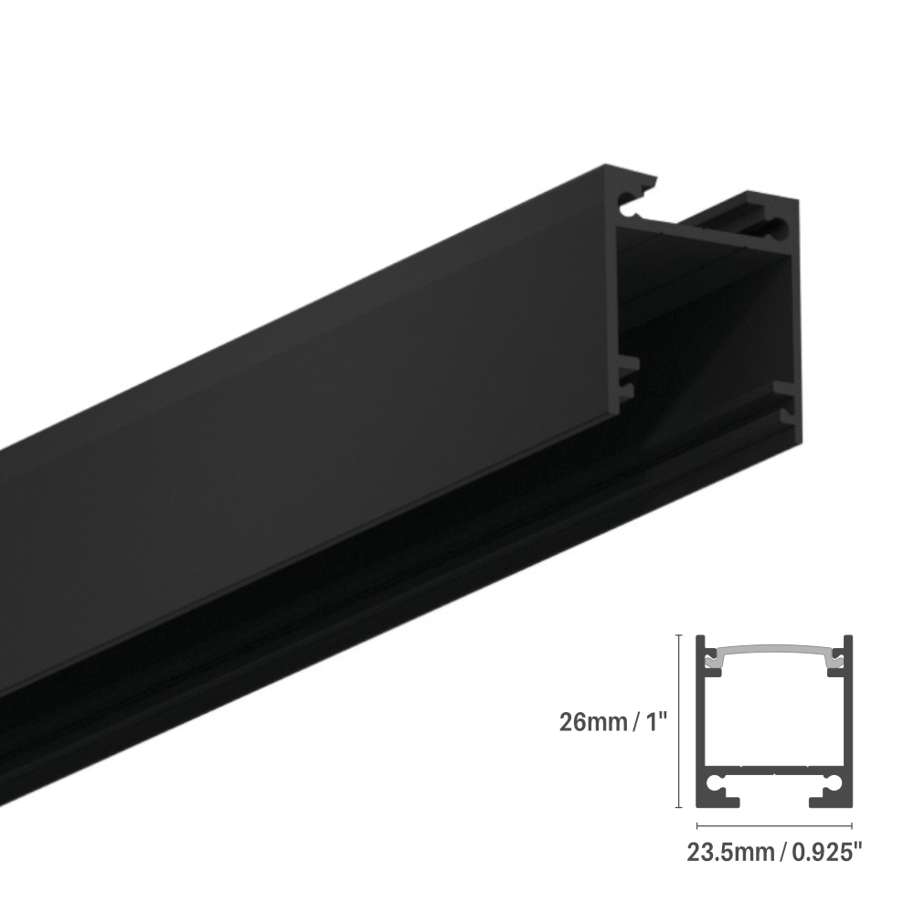 ALUMINUM PROFILE #145 BLACK