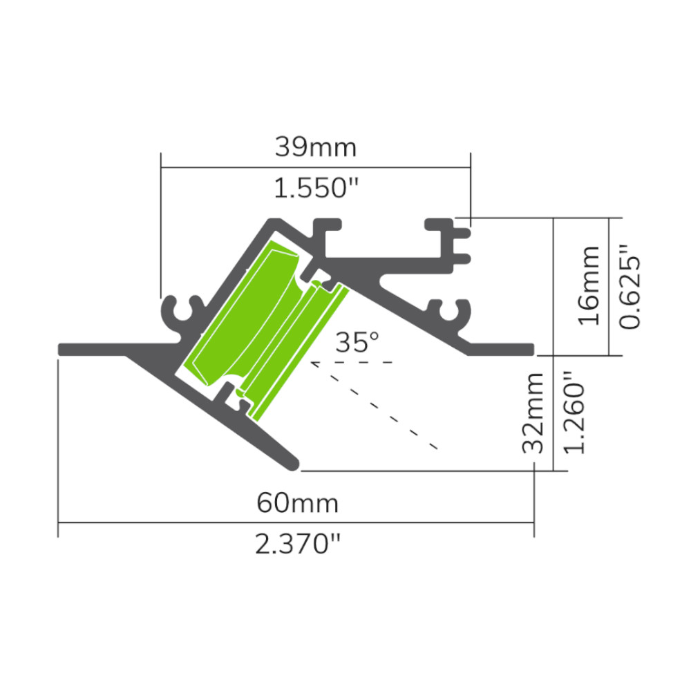 ALUMINIUM PROFILE #159 BLACK