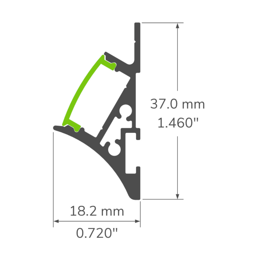 ALUMINIUM PROFILE #165 WHITE
