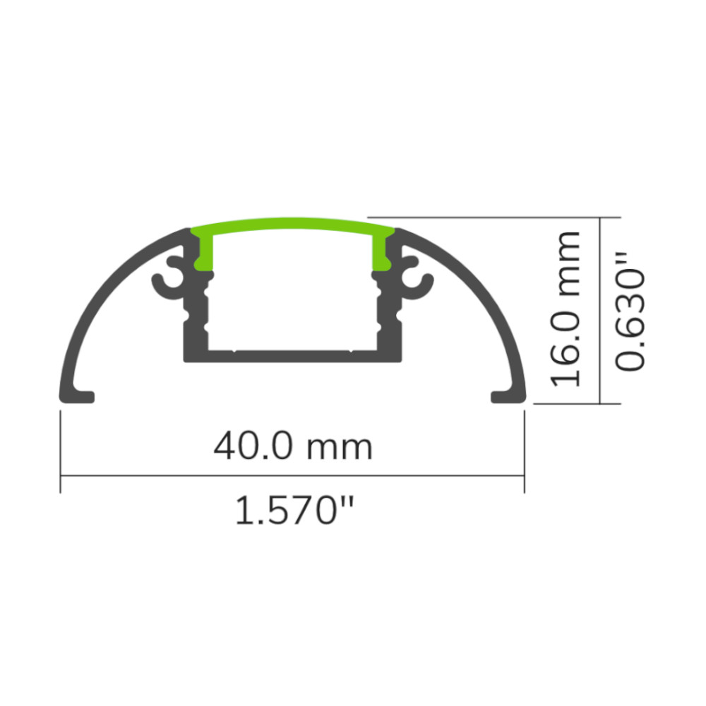 ALUMINIUM PROFILE #169 BLACK