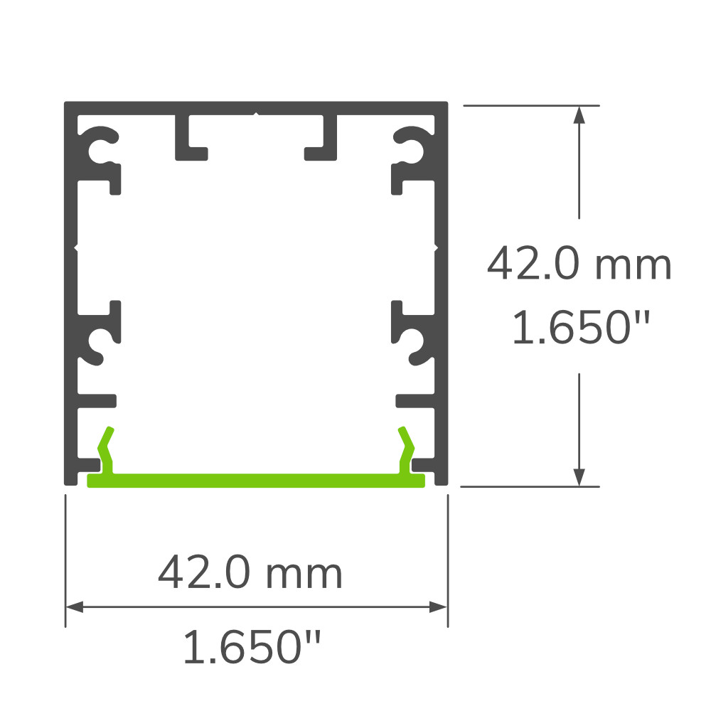 ALUMINUM PROFILE #880 BLACK