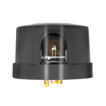 Photocell 100-277V Black twist-lock 3-pins