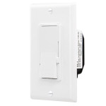 Decora 0-10VDC dimmer single/3-Way 100-277V 3A-1A white slider with on/off switch